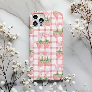 Coquette Phone Cases, Protective phone case For iPhone 16 15 Plus 14 Pro Max 12 13 Mini 11 Pro Galaxy S24, Bows Pink Girly Cute Trendy Cover