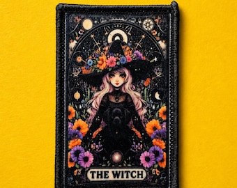 The Witch Tarot Iron On Patch | Witchy Spiritual Gothic Accessory (2" x 3")