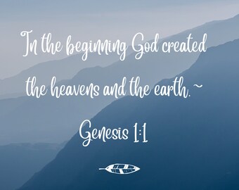 In The Beginning | Genesis 1:1 Bible Print