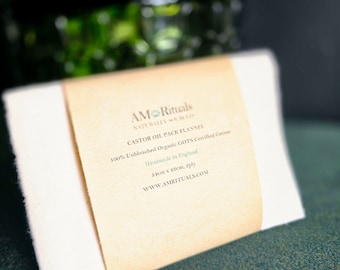 Organic  Castor oil flannel. Organic cotton,  GOTS Certified, Unbleached, Undyed.34cm x 23cm, 2ply