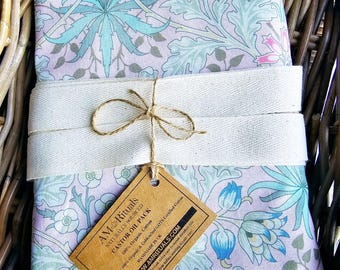Organic Cotton Castor Oil Pack: Floral Pattern, Adjustable Wrap