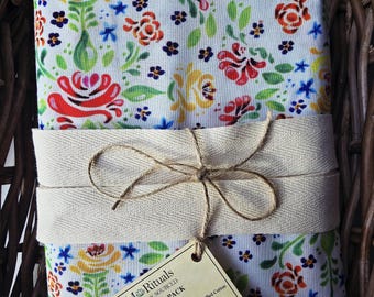 Organic Cotton Castor Oil Pack: Multi-Layered, Adjustable Wrap, Bohemian