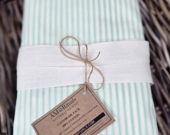 Organic Cotton Castor Oil Pack: Unisex Flannel Wrap
