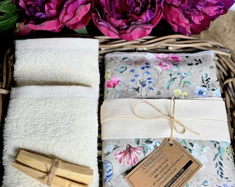 Castor Oil Pack Wellness Box: Organic Cotton, Wild Flowers Edition