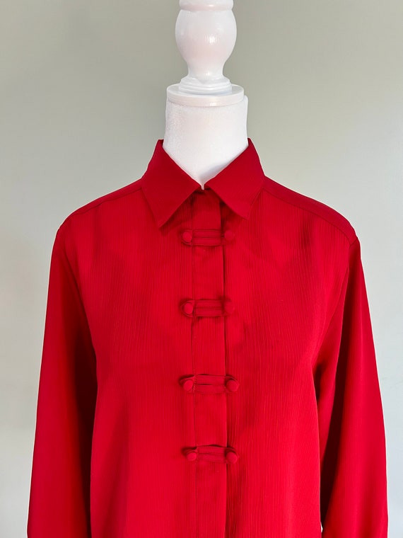 1990s Vintage Notations Collared Blouse - image 4