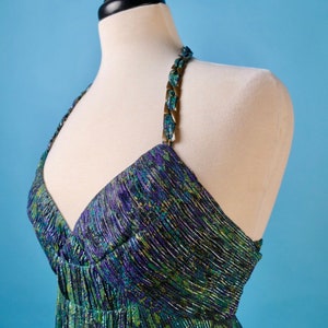 bcbg chain halter dress Bcbgmaxazria Silk Metallic Snake Print Maxi With Detail Midi dress