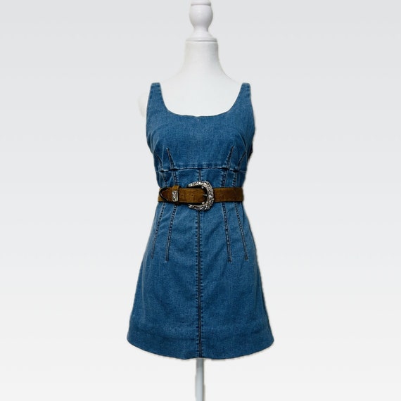 Y2K Denim Mini Dress - image 2