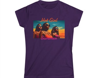 Hot Girl Summer Women's Softstyle Tee, Trendy and Comfortable T-Shirt for Summer Outfits, Perfect Gift for Fashion Lovers