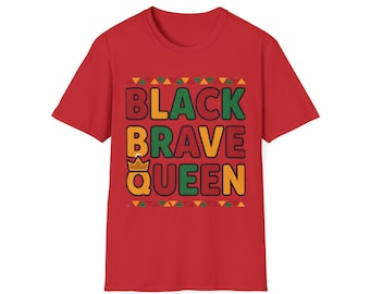 Black Brave Queen Unisex Softstyle T-Shirt