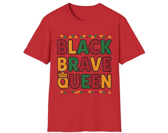 Featured listing image: Black Brave Queen Unisex Softstyle T-Shirt