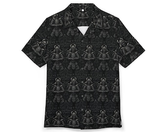 Black Samurai Unisex Hawaiian Shirt, Casual Beachwear, Summer Vacation Top, Perfect Gift for Men and Women, Unique AOP Design