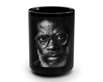 Black Coffee Black Mug V11, 15oz, Coffee Lover Gift, Matte Black Mug, Funny Mug, Coffee Mug Gift