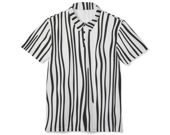 Stylish Striped Unisex Polo Shirt, Modern Casual Wear, Versatile Summer Outfit, Trendy Gift for Him or Her, Perfect for Everyday Use