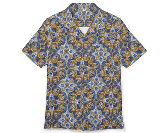 Stylish Unisex Hawaiian Button-Up Shirt, Summer Fashion, Beachwear, Casual Outfit, Vacation Wardrobe, Relaxed Fit