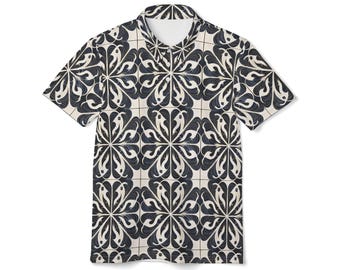 Bohemian Floral Unisex Polo Shirt, Casual Wear, Summer Vibes, Perfect Gift for Him, Stylish Apparel for Parties