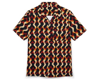 Firey Hawaiian Button-Down Shirt