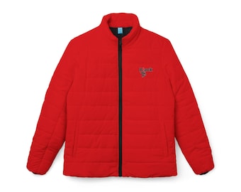 Black Life Women Puffer Jacket Red