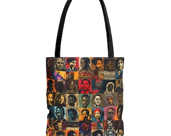 Many Faces Tote Bag (AOP), Colorful All-Over Print Tote, Ideal for Shopping, Travel, or a Thoughtful Gift for Friends