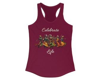 Celebrate Life Womens Racerback Tank