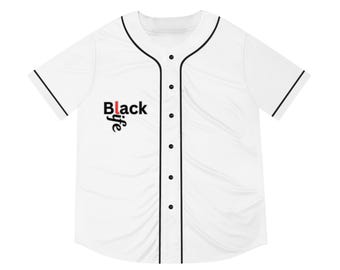 Black Life White Men's Baseball Jersey