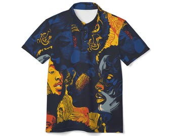 All Over Print Sirian Polo Shirt, Casual Men's Wear, Stylish Polo, Fashion Shirt, Unique Gift for Him, AOP Top