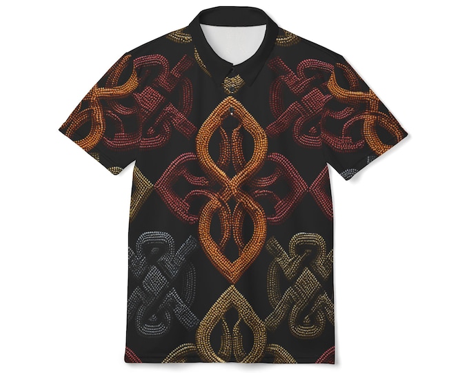Featured listing image: Celtic Knot Pattern Polo Shirt | All-Over Print