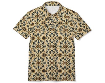 Yellow Plaid Style Polo Shirt