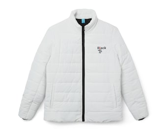 Black Life Women Puffer Jacket White
