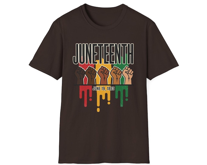 Featured listing image: Juneteenth Raised Fists T-Shirt | Juneteenth Celebration Tee