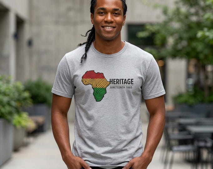 Featured listing image: Africa Heritage Juneteenth 1865 T-Shirt | Pan-African Colors