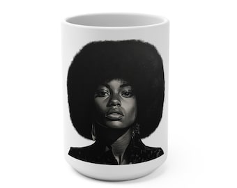 Sleek Black Mug V10, 15oz, Contemporary Coffee Cup, Matte Finish Mug, Coffee Enthusiast Gift