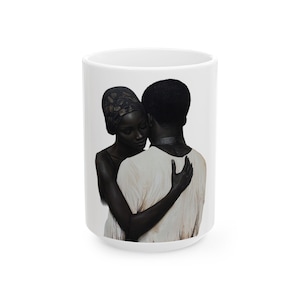 Modern Black Ceramic Mug V2 (15oz), Minimalist Tea Cup, Coffee Lover Gift, Oversized Mug, Large Mug, Office Drinkware