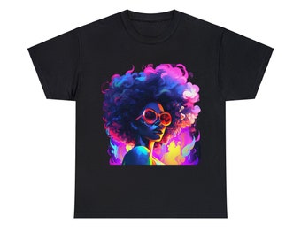 Black Woman Magic T-shirt, Heavy Cotton Tee, Empowerment Apparel, Black Pride Gift, Feminist Wear, Women's Gift
