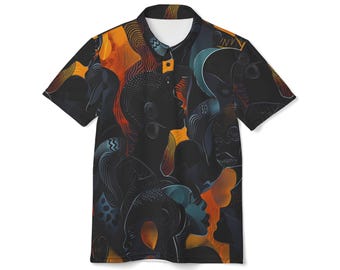 Black Faces Unisex Polo Shirt