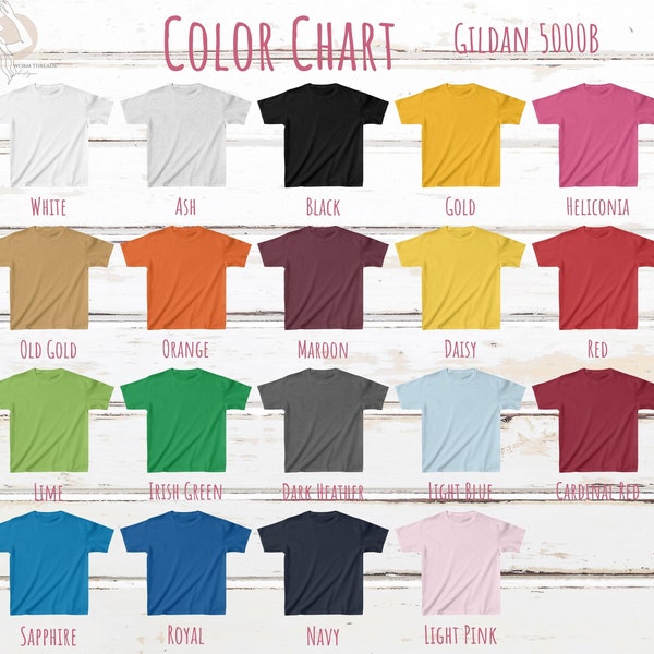 Color Chart - Etsy