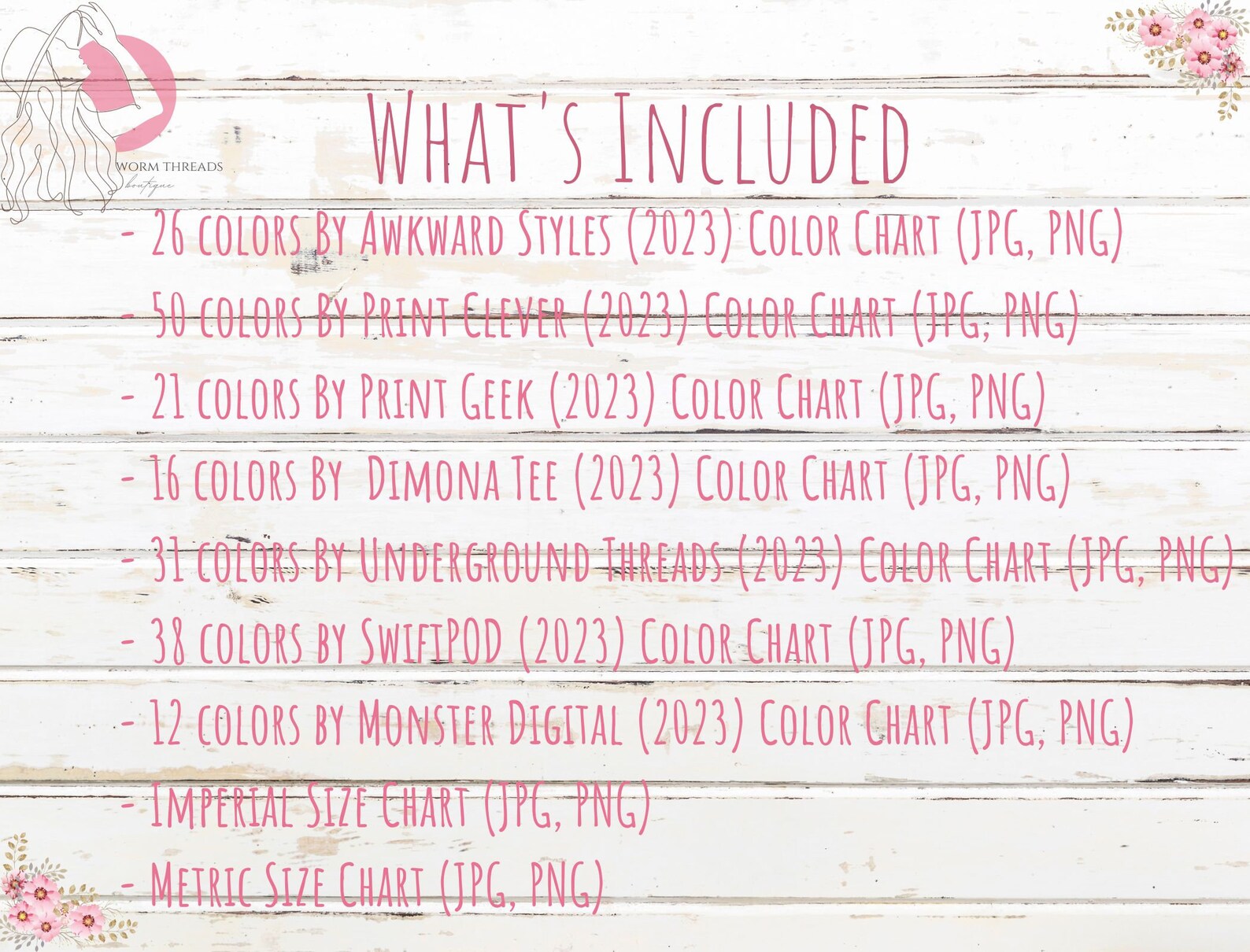 Gildan 5000 Editable Color Chart, Gildan 5000 Size Chart, Gildan 5000