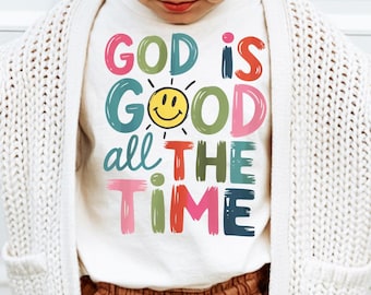 God is Good all The Time Shirt – Christian Kids Graphic Tee, Religious T-shirt