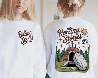 Rolling Stones Easter Sweatshirt, Christian Resurrection Sunday Sweater