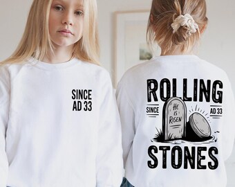 Rolling Stones Easter Sweatshirt, Christian Resurrection Sunday Sweater