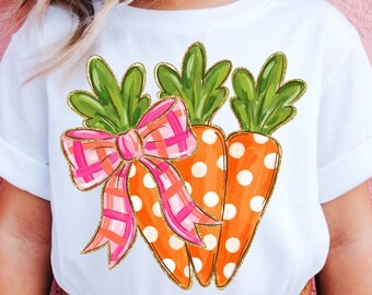 Easter Carrot Shirt, Girls Spring Toddler Tee, Polka Dot Hunt Apparel