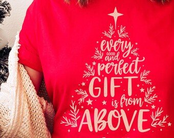 Christian Christmas Shirt, Every Good Gift Design, Holiday Pajama Top