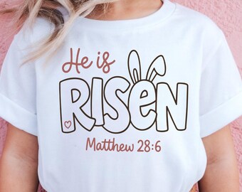 He Is Risen Easter Shirt – Christian Faith Spring Tee