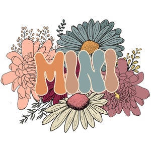 Floral Mini Png Sublimation,Mini png retro Floralsublimation,Frühling Sommer Mini Png,Vintage Mini png,digitaler Download Mini Frühling Floral png