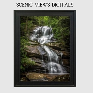 Waterfall Download Waterfall in the Smoky Mountains Wall Art Smoky Mountains Decor Cabin Decor Hiking Views