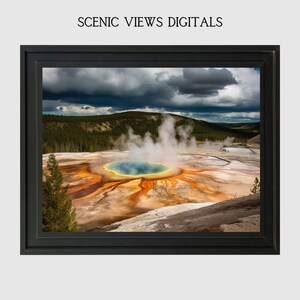 National Park Instant Download Wall Art Park Decor Geyser Wall Art Home Decor Home Staging Decor