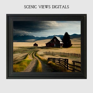 Farm House Wall Art Mountains Wall Art Mountain Home Farmhouse Decor Home Decor Cabin Decor Ranch Wall Art