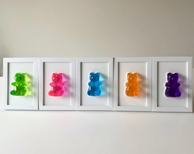 Gummy Bear Resin Art: Handmade Pop Art Decor (4x6)