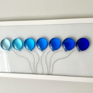 Large Blue Ombre Balloon Resin Wall Art (12x24), Popsicle Pop Art, Epoxy Home Decor, Handmade 3D Resin Art, Pop Art Wall Hanging