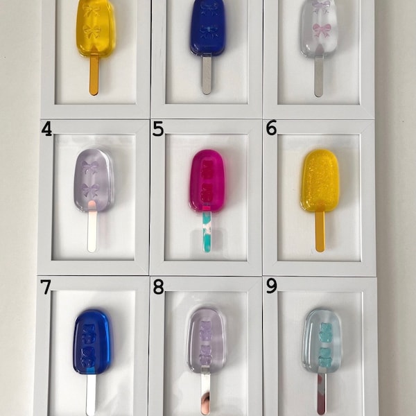 Popsicle Resin Art (4x6), Pop Art, Epoxy Home Decor, Handmade 3D Resin Art, Pop Art Wall Hanging