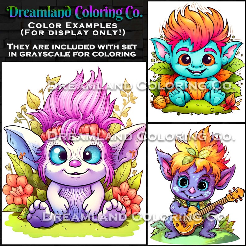 25 Cute Baby Kawaii Style Trolls Coloring Pages Printable for Adults ...